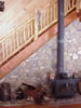 Wood Stove And Stair